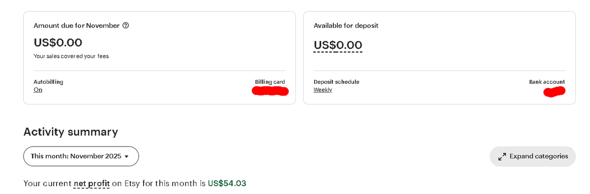 Selam, normalde ödemeyi ayın üçünde çekebilmem gerekiyordu fakat Available for deposit ve Amount due for November kısımlarında 0 dolar gözüküyor. Mağazaya ürün yükleyeli 1- 1.5 ay olacak ve henüz para çekemedim. Çekeceğim $100 dolarlık bir ödeme var içerde.