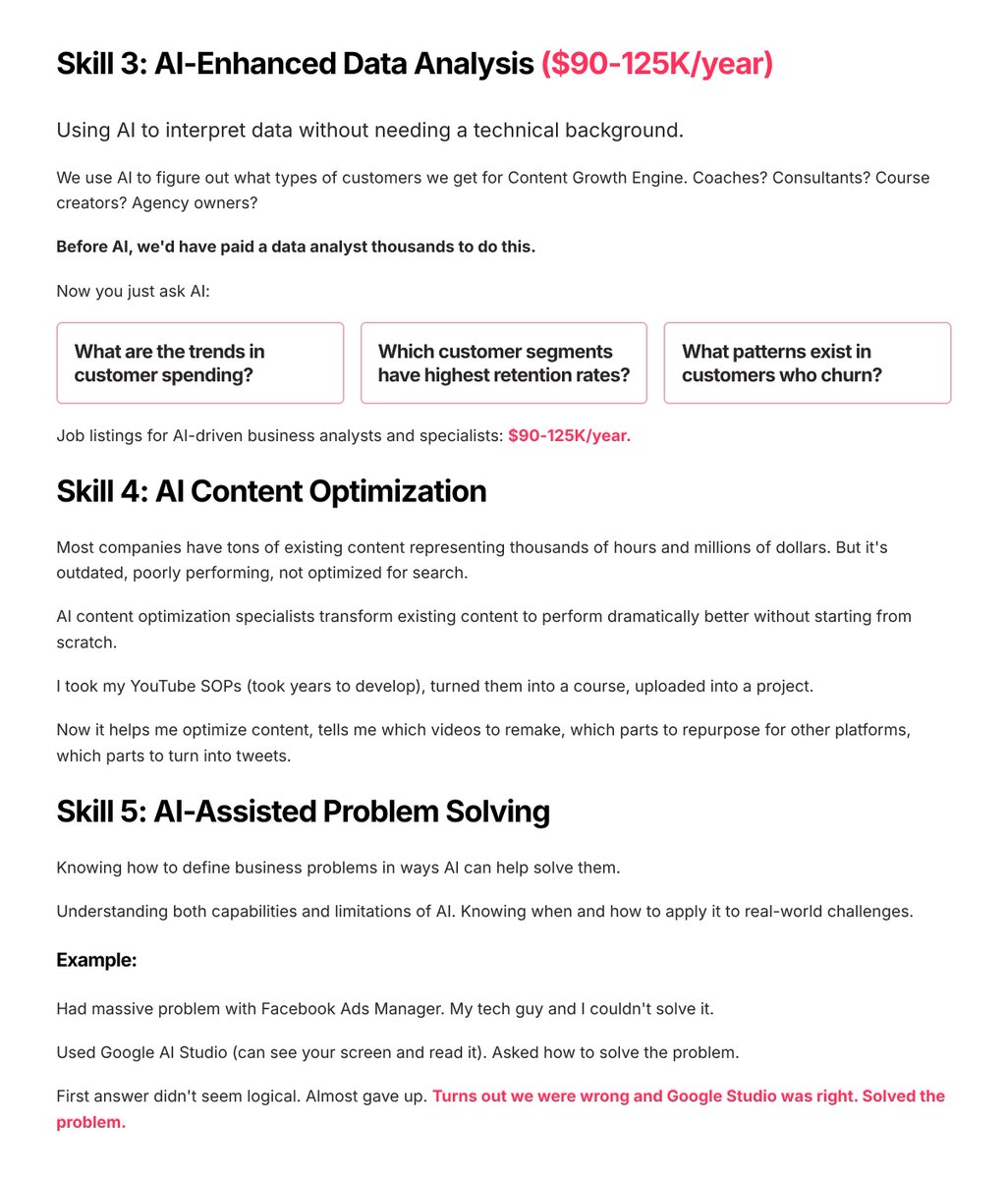 87% of businesses are increasing AI investment in 2025, but 68% can't find people with the AI skills they need

the 5 skills getting people hired right now (no coding required)