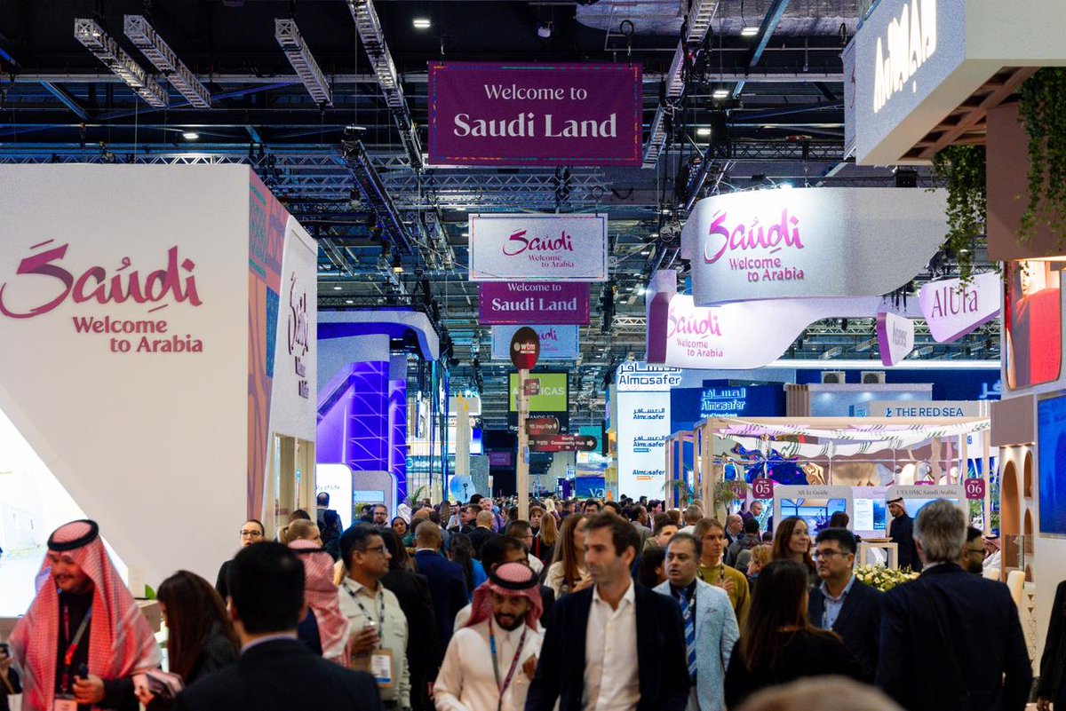 SaudiTourism's tweet photo. From London, #SaudiLand pavilion continues to welcome visitors on its second day at #WTMLDN 2025, showcasing Saudi’s diverse destinations and experiences to the world. https://t.co/jPUvKaH0Ap