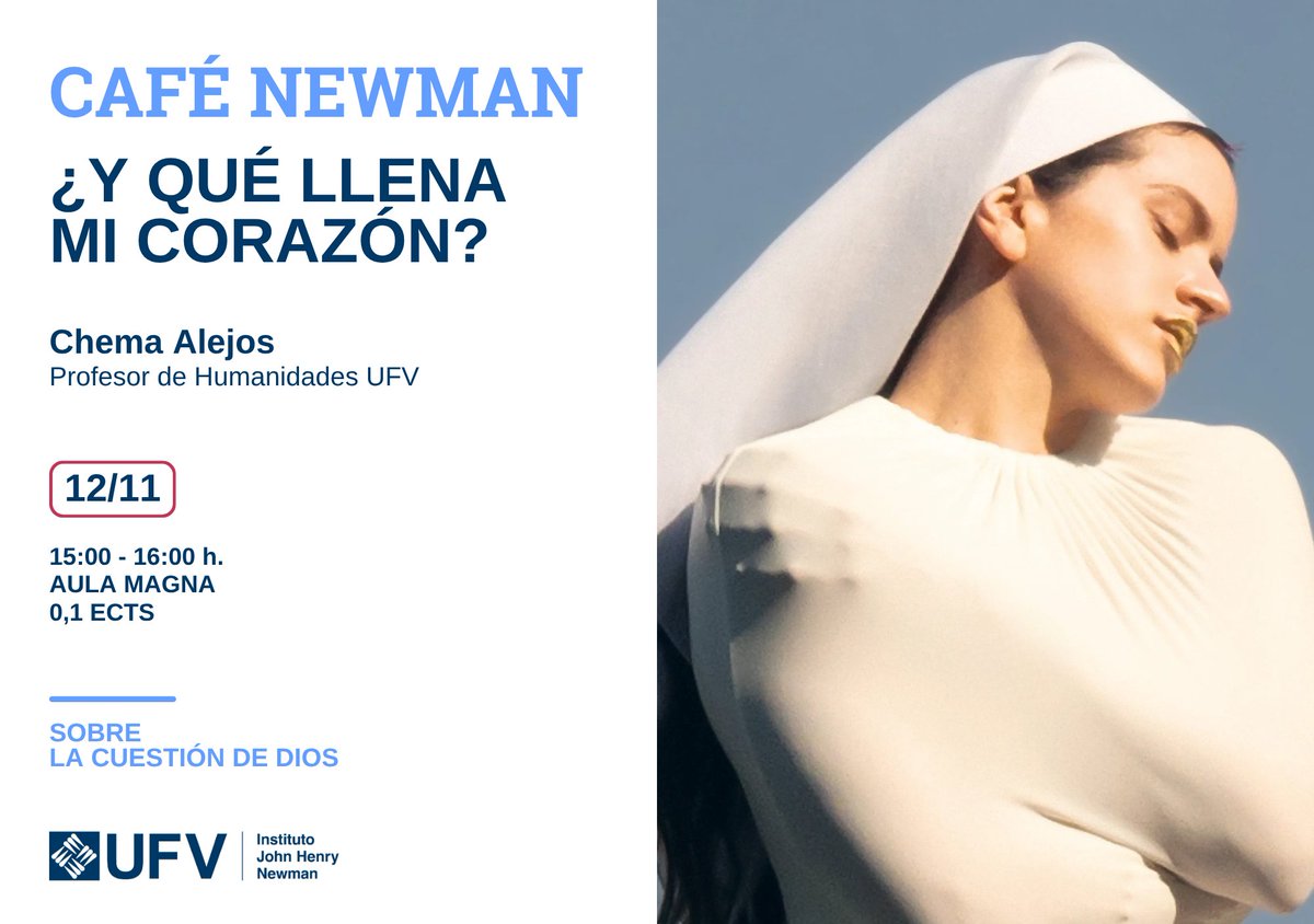Vamos a hablar de ti, de Dios y de Rosalía con <a href="/ChemaAlejos/">Chema Alejos</a>. ¿Te vienes? institutojohnhenrynewmanufv.com/cafe-newman-mi…