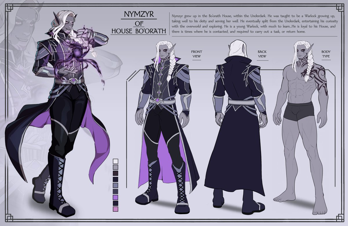 NeonLaboratory's tweet image. Character sheet for Nymzir
Comms by @GoteSuperiorist 

Thank you for using our service
#neonlab #oc #fantasy #charactersheet