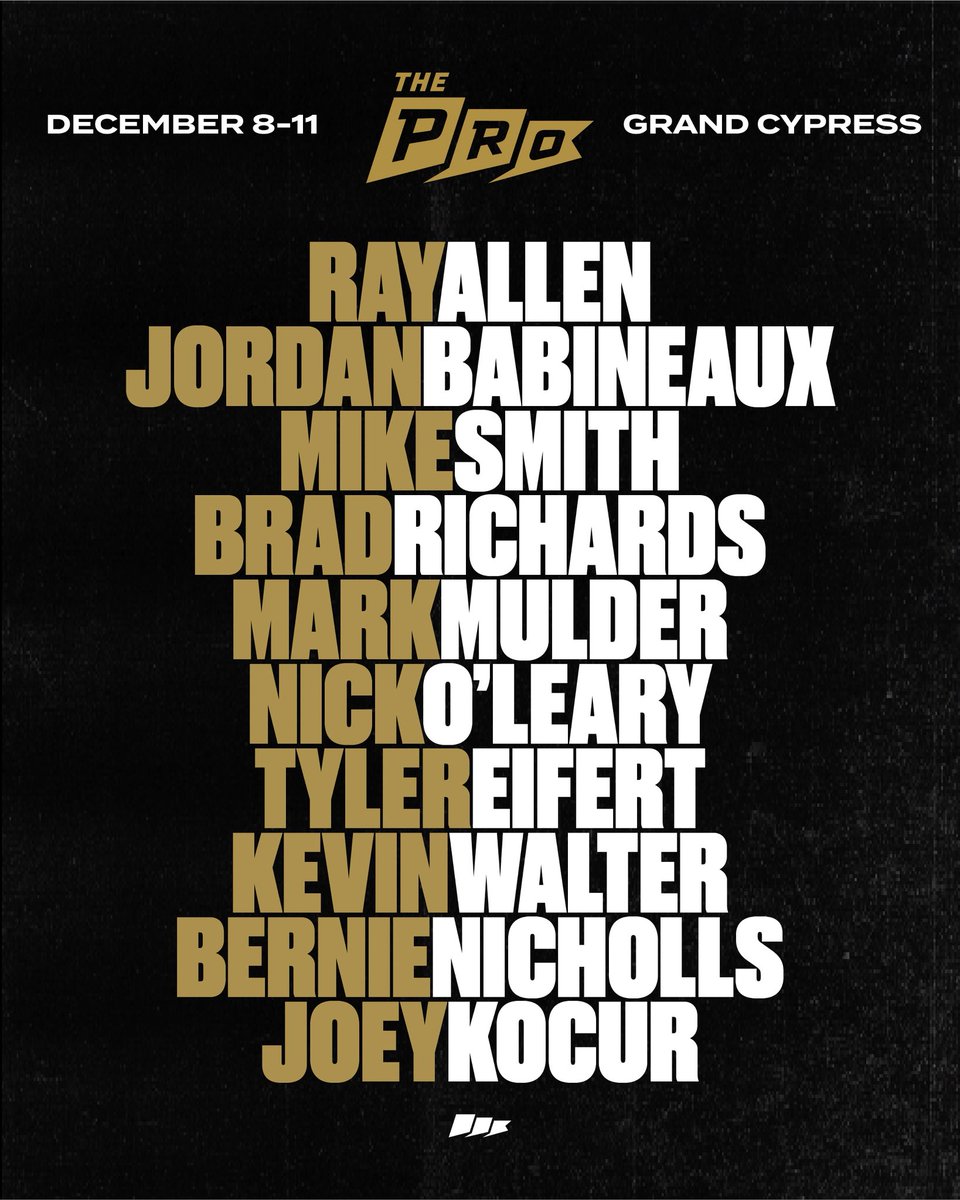 This field? Different.
Roster Drop No. 6 locked in.
#ThePRO #majorplayersdifferentleagur