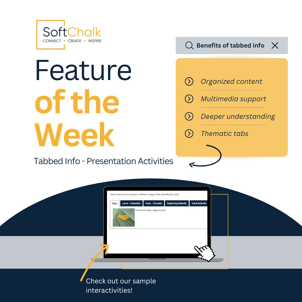 Feature of the Week: Tabbed Info ✨

Present content in easy-to-navigate sections that help learners explore, compare, and understand complex topics at their own pace.

👉 Check out our sample interactivities here: hubs.ly/Q03RPCd30