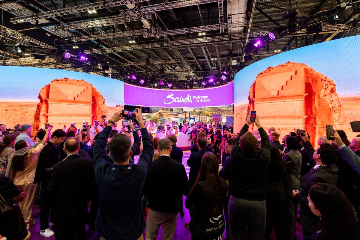SaudiTourism's tweet photo. From London, #SaudiLand pavilion continues to welcome visitors on its second day at #WTMLDN 2025, showcasing Saudi’s diverse destinations and experiences to the world. https://t.co/jPUvKaH0Ap
