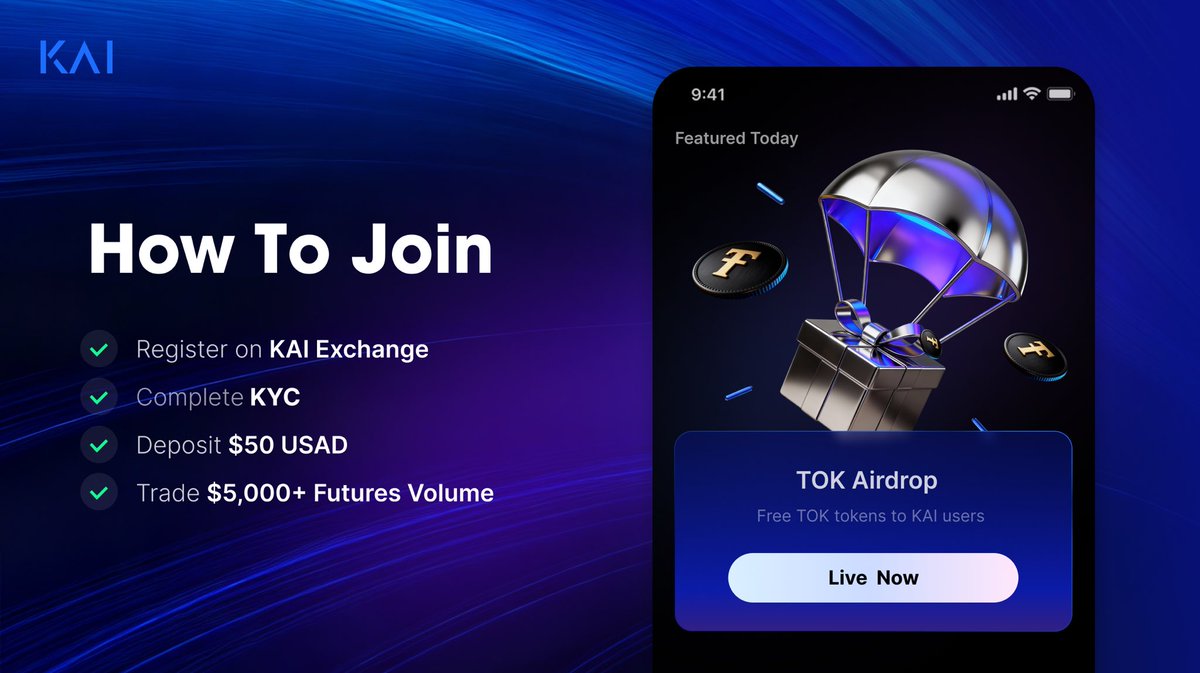 exchangeKAI's tweet image. Ready to unlock your next reward? 💎

Join the TOK Airdrop on KAI Exchange and earn free $TOK tokens!

🪂Live now → kai.com/rewards
#KAI #Airdrop #Crypto