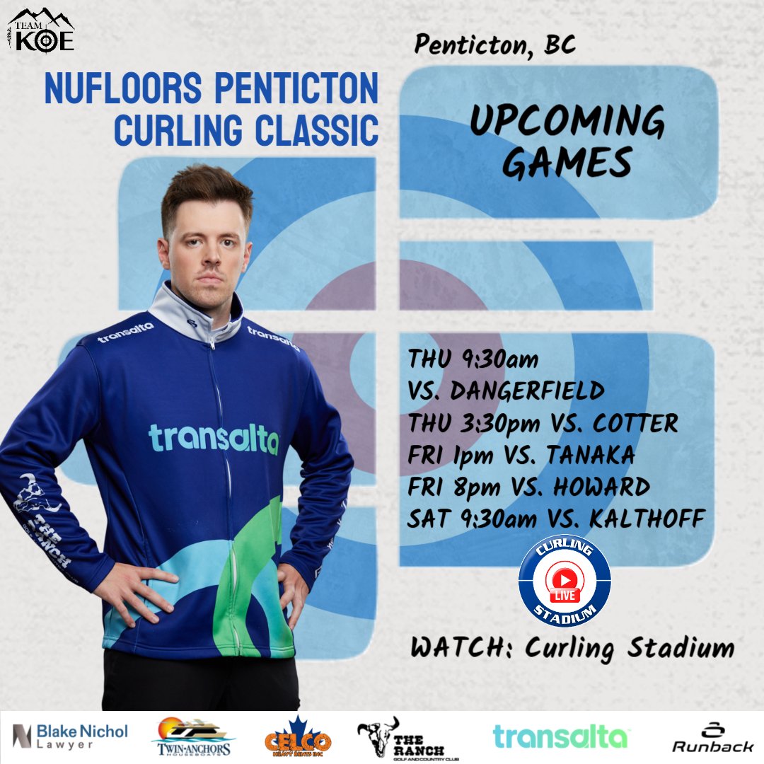 We’re back in action this weekend in Penticton!
Catch the games live on CurlingZone’s YouTube channel.

Let’s get rolling! 💪