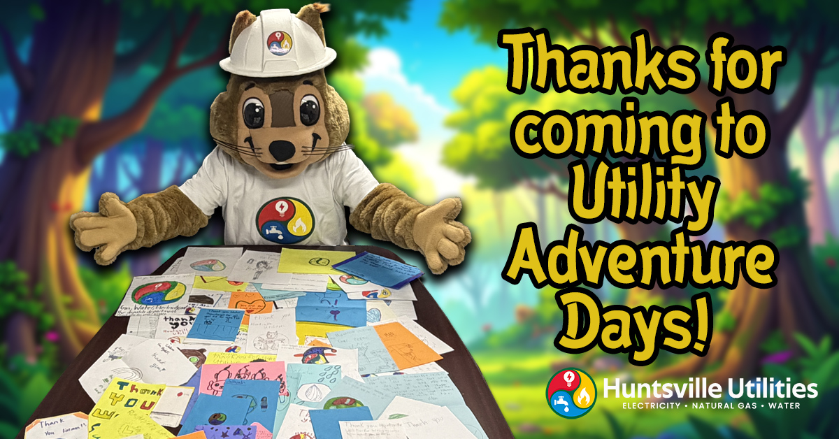 Last month we had our annual Utility Adventure Days, where 4th graders came out to learn how utilities work and how to be safe around them. Over 1,800 students attended, and many sent thank you cards to Wattson, our Safety Squirrel, which he greatly appreciated. #publicpower