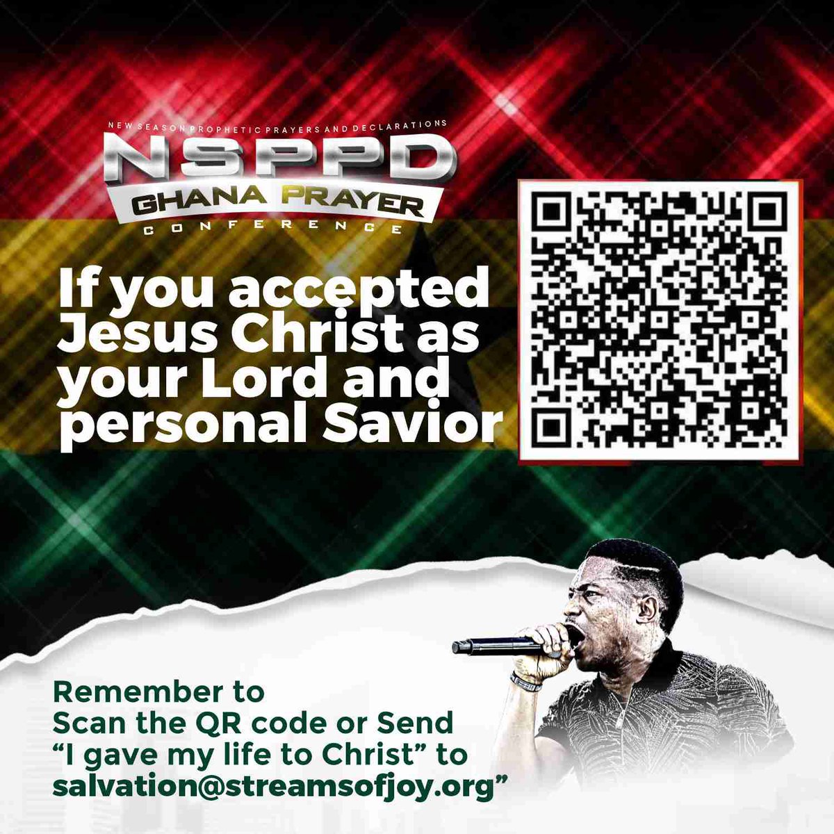 streamsofjoyHQ's tweet photo. Heaven is still rejoicing over the thousands of SOULS won at the NSPPD Ghana Prayer Conference! Guess what? Yes! Our discipleship classes have already begun!

If you gave your life to Christ at the #NSPPDGhana2025 Conference, don’t walk this journey alone. Scan the barcode or send us an email today to join our Discipleship Classes where you’ll grow deeper in God, build faith, and discover purpose. 👏🏼🔥🔥🔥🔥

Declare with us: JESUS IS LORD!!!

#NSPPDGhana2025 #NSPPDGhana #PastorJerryinAccra