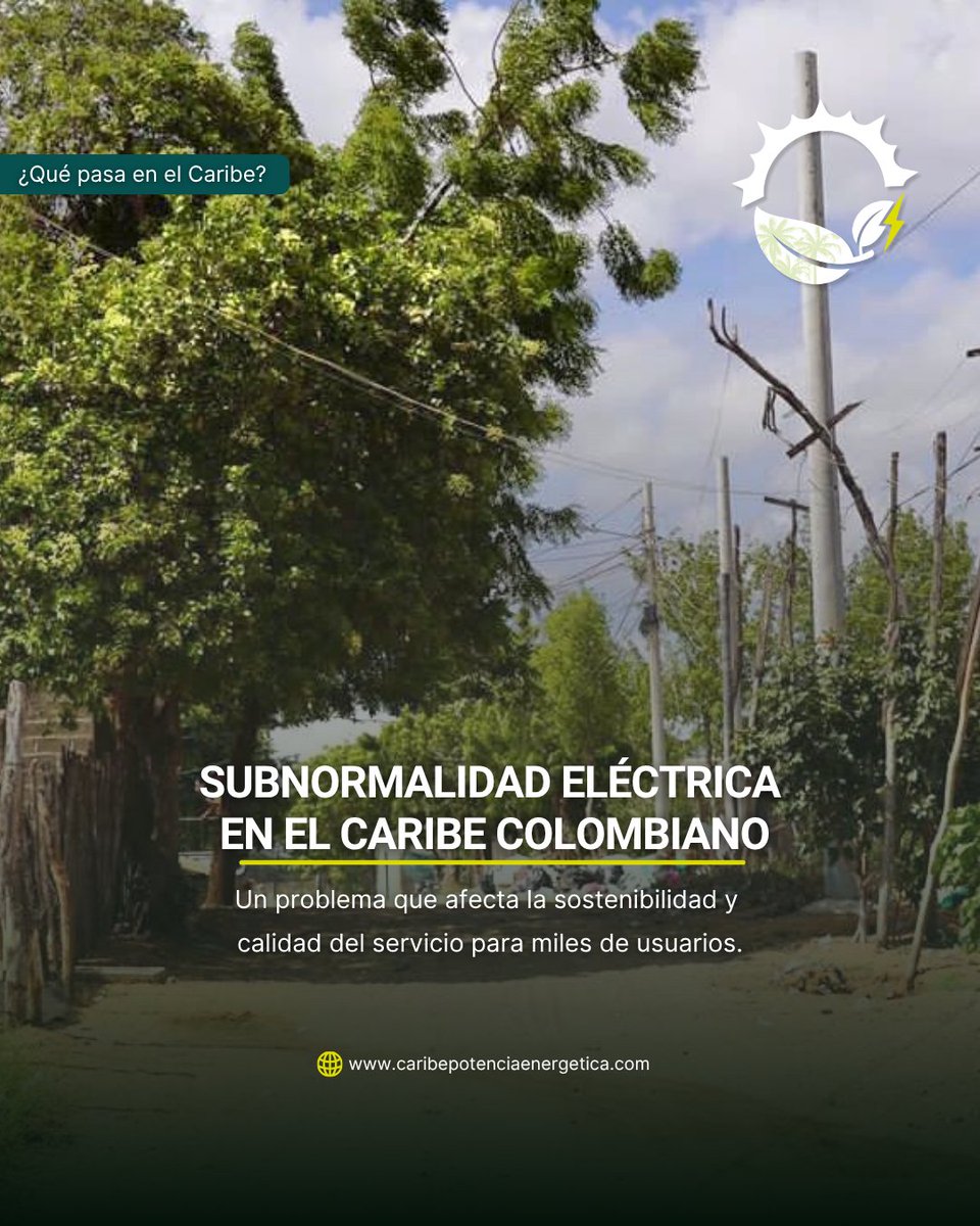 Caribe_PE's tweet photo. La subnormalidad eléctrica sigue siendo uno de los mayores retos para el #SistemaEnergético del #Caribe.
Miles de hogares consumen energía sin pagar, afectando la sostenibilidad financiera de las empresas y la calidad del servicio para todos. ⚡️ https://t.co/L5LvDCHJIP