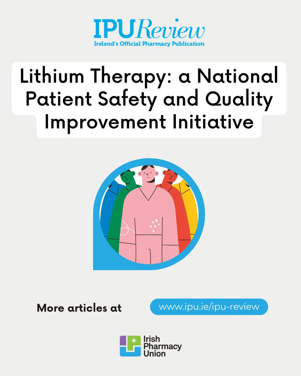 IrishPharmacy's tweet photo. This is Med Safety Week 💊

Copies of the updated booklet on lithium therapy were sent to pharmacies with October’s issue of the IPU Review.

Read more at https://t.co/EHXel23A4x 

#MedSafetyWeek #ThinkPharmacy https://t.co/VRih0KfuGp