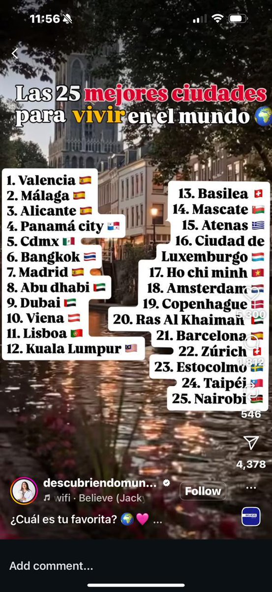 Cuidemos nuestras ciudades. No solamente nos coloca en las mejores ciudades del mundo para vivir, sino en las mas cordiales para convivir. Seamos todos parte de esa distinción.