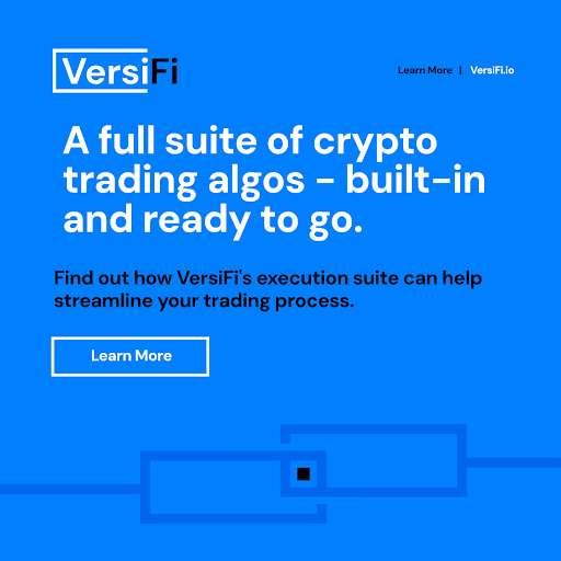 fi_versi's tweet photo. VersiFi’s platform includes a full suite of crypto trading algos – including TWAP, VWAP and Implementation Shortfall – built-in and ready to go.

Learn more about our algorithmic execution suite at https://t.co/oyUu5T1yaM. https://t.co/i6k2zQRlnk