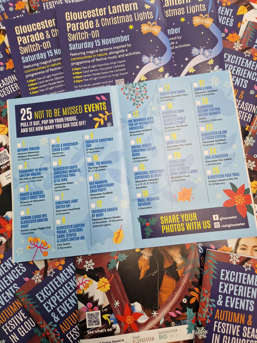 🍂✨ They’ve arrived! The brand-new Autumn &amp; Festive Season in Gloucester Guide is here. Your ultimate companion to all the magic this season has to offer! 

You’ll spot the guides popping up across the city this week, at your favourite attractions, cafes, and restaurants. ✨🍂