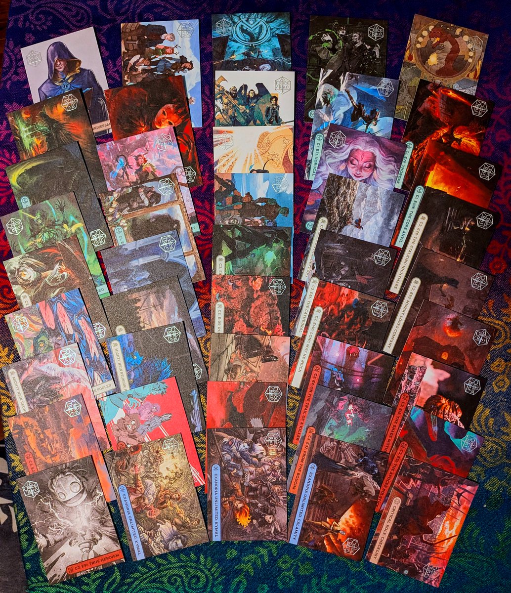 I don't advertise often, but I've got full base sets (45 cards) of the Limited Edition Critical Role 10th Anniversary Trading Card Set up for sale to help while I'm out on disability leave. Also singles if there's individual ones you'd like. 💜

ebay.com/itm/1574427033…