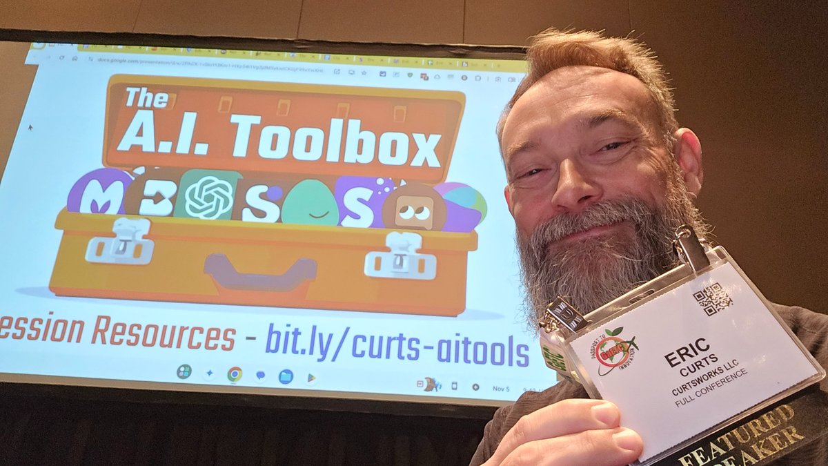ericcurts's tweet image. Join me at #GaETC25 today for:

🧰 The AI Toolbox: Best AI Tools for Schools
💎 The &quot;Gem in AI&quot; - Google Gemini for Schools
🔎 Did a Robot Write this Report? Managing AI Cheating

Details &amp;amp; resources for all 8 of my sessions here bit.ly/curts-gaetc25

#edtech