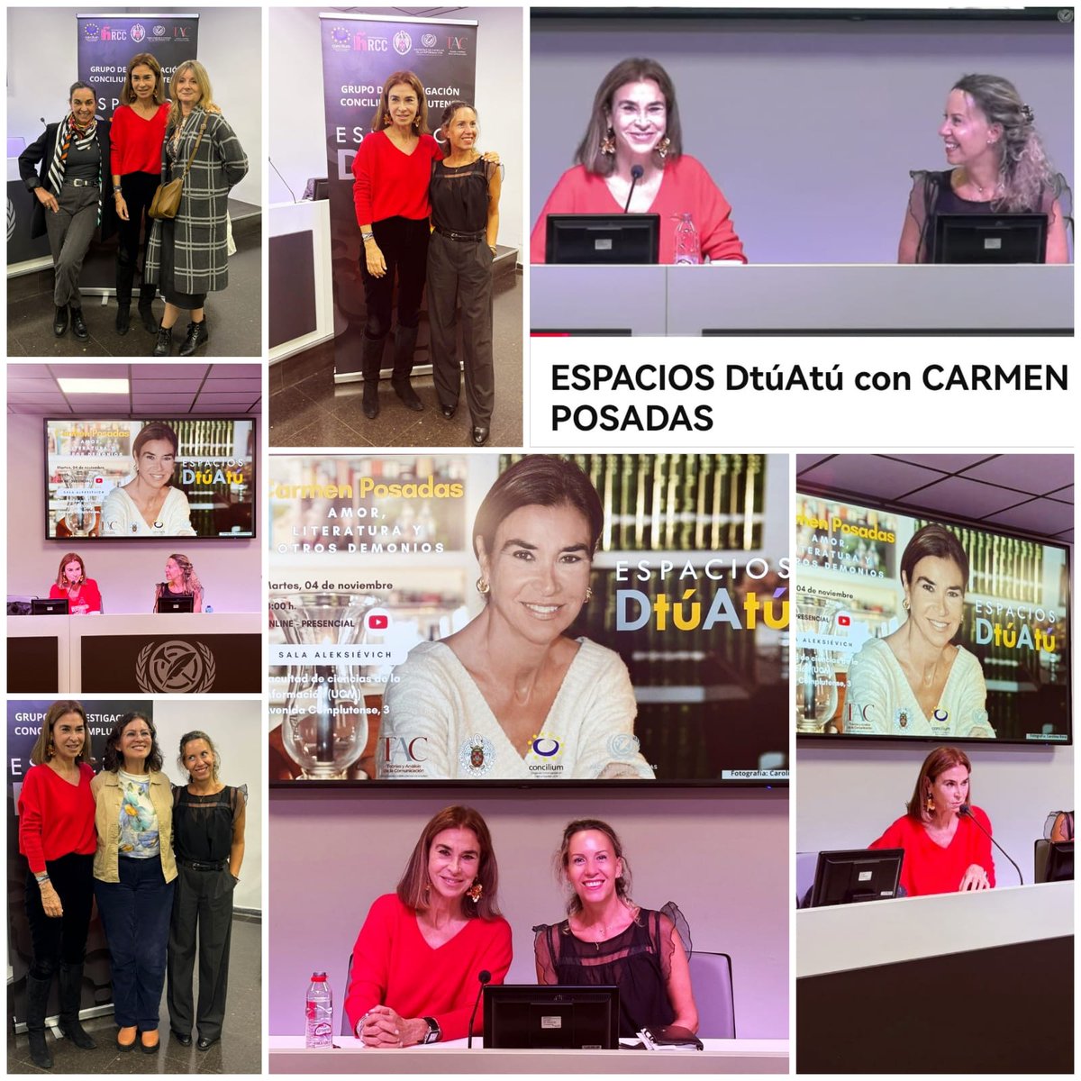 💜Gracias, Carmen Posadas.💜

🌸Nos quedamos con la sensación de haber leído en voz alta la vida, y de que, al salir, había más ganas de escribirla.

🌻Seguimos haciendo transferencia

#EspaciosDtuAtu #CarmenPosadas #FacultadCienciasInformacion #UCM #Literatura #EncuentroLiterari