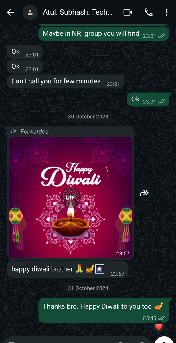 Justice is still due 😥
Around a year back we wished Diwali to each other. 
Still can't believe he left us
#AtulSubhashAmarRahe
#JusticeIsDue
#JusticeIsDenied