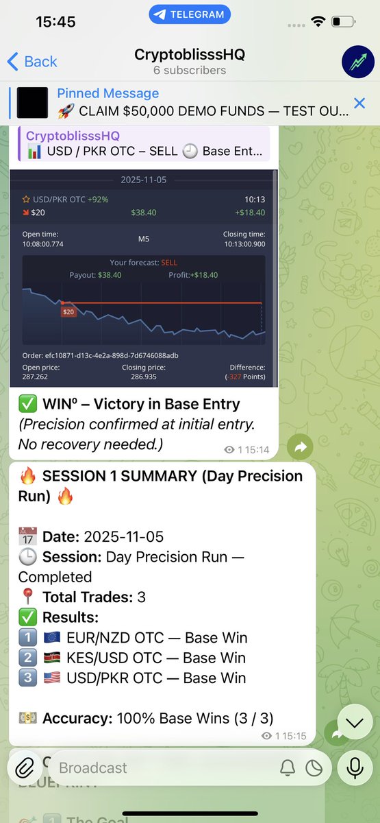 cryptoblisssHQ's tweet image. 🚀 3 Straight Base Wins!
Precision. Discipline. Results.
Join the winning team — test our free binary signals with $50,000 demo funds 💰
#BinaryOptions #PocketOption #TradingSignals #CryptoBlisss #ForexTrading #OnlineTrading #DayTrading #FinancialFreedom