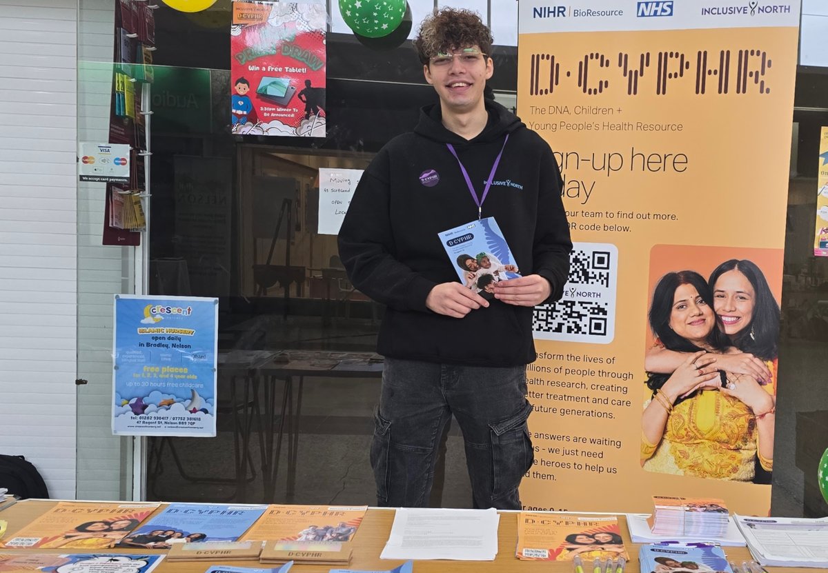 🎉 The team had a great day at the Pendle Rise Shopping Mall in Nelson!

We spoke to local families about D-CYPHR, the national children’s health research programme. 🧬

Huge thanks for everyone visiting our stall! 💜

#DCYPHR #InclusiveNorth #Nelson #PendleRise #HealthResearch