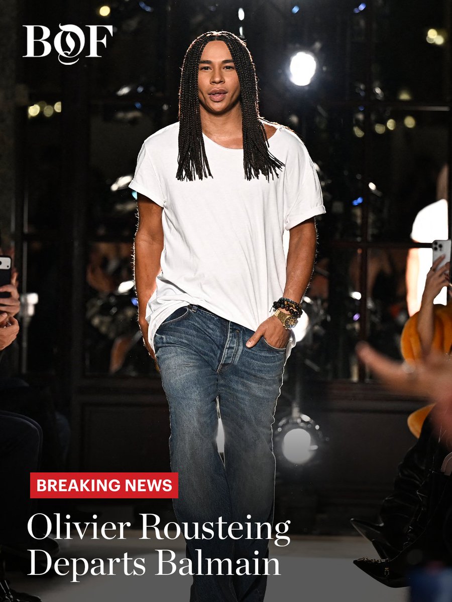 BoF's tweet image. After 14 years, Balmain and creative director Olivier Rousteing have mutually agreed to part ways, the French fashion house announced on Wednesday.

“The House of Balmain wishes to express its deep gratitude to Olivier Rousteing for his remarkable contribution to the history of…