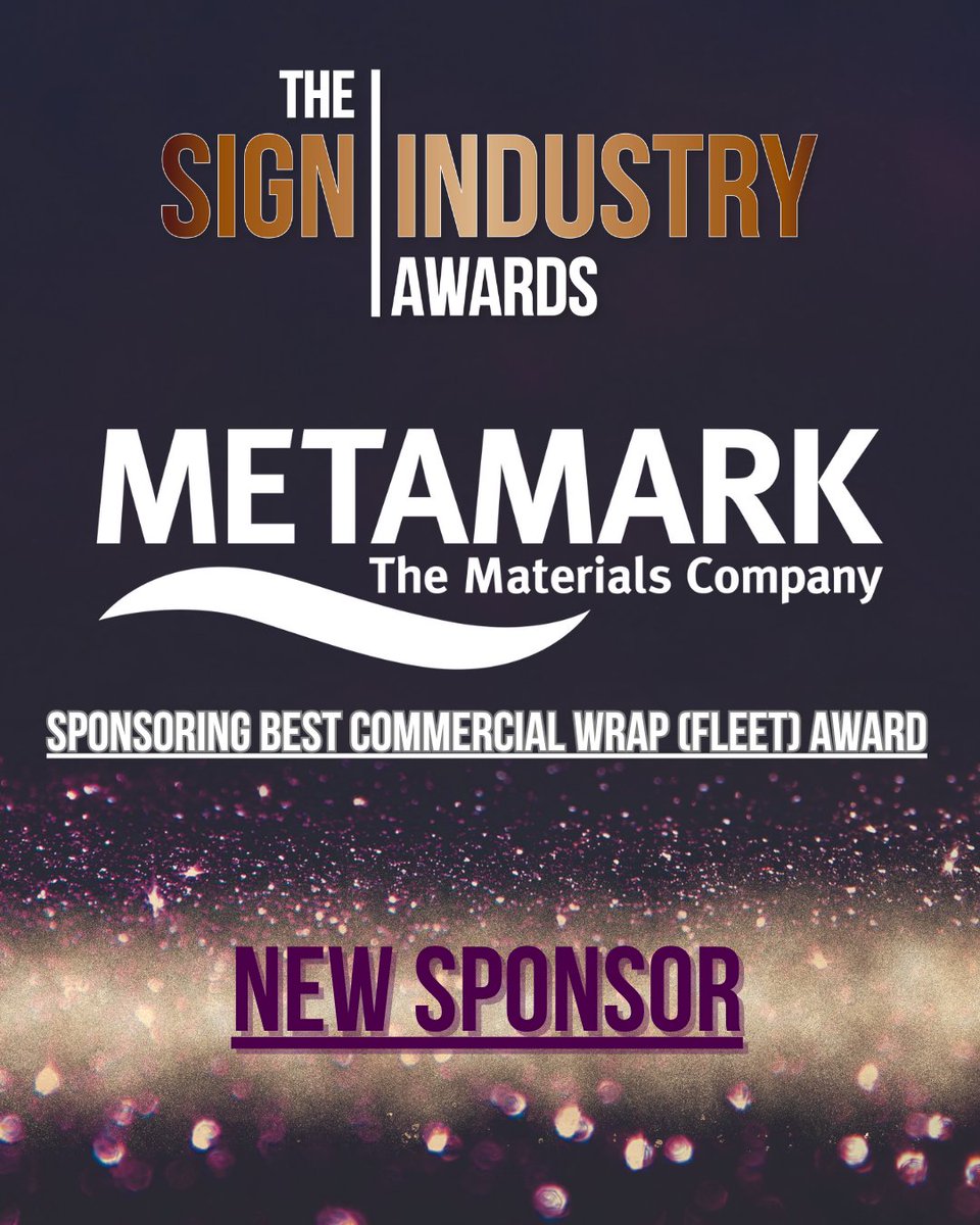 SignUpdate's tweet image. ✨ 🗣️ Bringing excitement to your Wednesday with this news!

As a first time sponsor, Metamark have confirmed their place at The Sign Industry Awards 2026, sponsoring the &apos;Best Commercial Wrap (fleet)&apos; award. 👏 

#thesignindustryawards #signawards2026 #SIA2026
