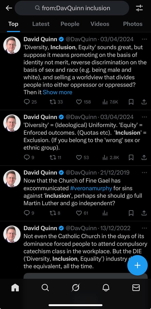 GymRobcom's tweet image. “I support inclusion, equality..dignity for all”

I only searched inclusion, and several tweets mocking inclusion came up

Including saying Ireland is PC enough without promoting equality and inclusion. 

Comparing equality and inclusion to an authoritarian regime