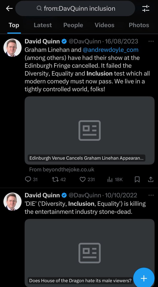 GymRobcom's tweet image. “I support inclusion, equality..dignity for all”

I only searched inclusion, and several tweets mocking inclusion came up

Including saying Ireland is PC enough without promoting equality and inclusion. 

Comparing equality and inclusion to an authoritarian regime