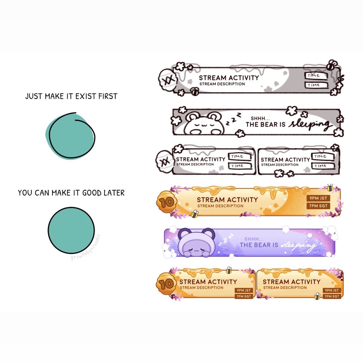 aewithh's tweet image. i tried to get out of my comfort zone and designed these schedule panels 🤍