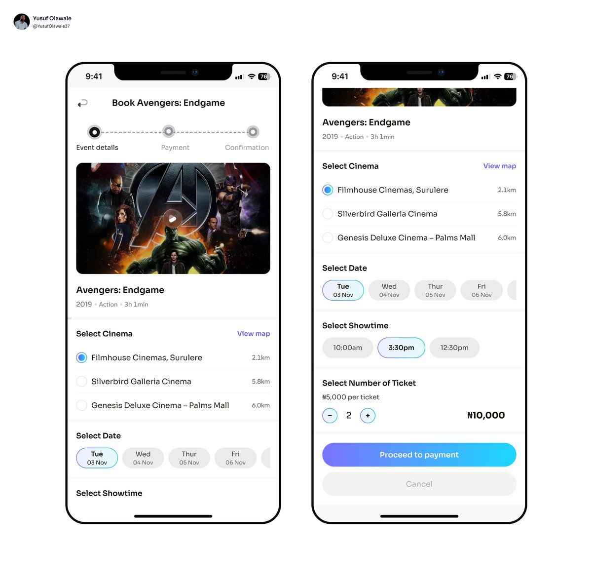 walerhh_'s tweet image. Still on the Fynder app design, I worked on the booking page. The goal was to keep it intuitive, one screen, simple steps, and clear pricing. 
A little detail, but it makes the experience smoother.

#ProductDesign #MobileDesign #UX