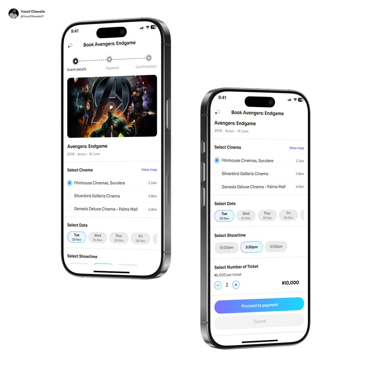 walerhh_'s tweet image. Still on the Fynder app design, I worked on the booking page. The goal was to keep it intuitive, one screen, simple steps, and clear pricing. 
A little detail, but it makes the experience smoother.

#ProductDesign #MobileDesign #UX