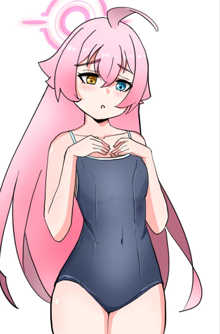 小鳥遊ホシノ。スク水 #ブルアカイラスト部