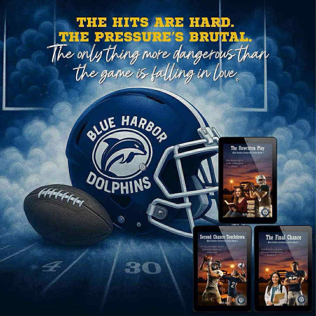 🏈🔥💋 Where every play is a risk, every kiss is a game-changer, and love is the ultimate win. 

amzn.to/4ozfnPi

#BlueHarborUniversity #CollegeRomance #SportsRomance #NewAdultRomance #FootballRomance #GameChangerLove #Saturdaynightlights #BookTokRomance #EnemiesToLovers