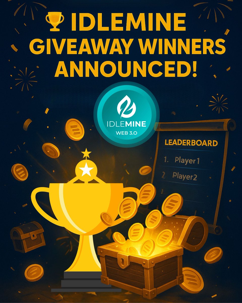 stringidlemine's tweet image. 🎉 IdleMine Giveaway Results Are Here! 🎉

The wait is over — it’s time to celebrate our IdleMine Giveaway Winners! 🏆💎
A huge thanks to everyone who participated and made this event a success! 🙌

✨ Check out the full winner list and giveaways details below 👇
🔗 Results:…
