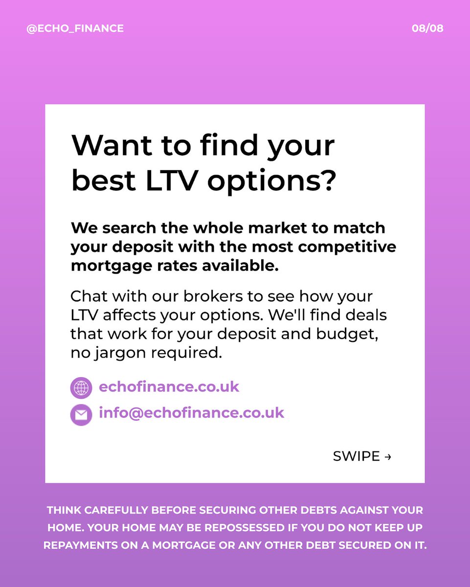 How much you borrow vs. your property’s value (Loan-to-Value) plays a bigger role than you might think. It matters whether you’re buying, moving, or remortgaging.

YOUR HOME MAY BE REPOSSESSED IF YOU DO NOT KEEP UP REPAYMENTS. Authorised and regulated by the FCA.