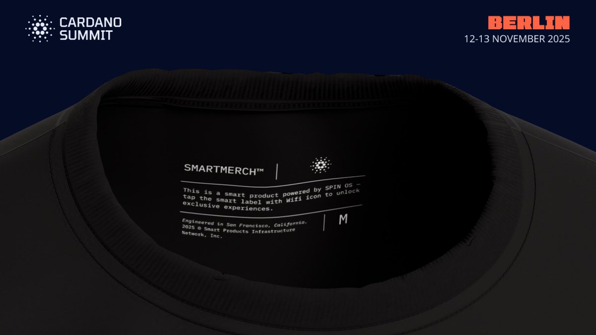 lor_albrighi's tweet image. Next week in Berlin, SMARTMERCH™ powers the official merch for Cardano Summit — each piece minted on-chain with Digital Product Passports, IP provenance &amp;amp; token experiences.

Turning tees into a living on-chain intelligent network.

#CardanoSummit #SPINOS #Smartmerch #DPP #RWA