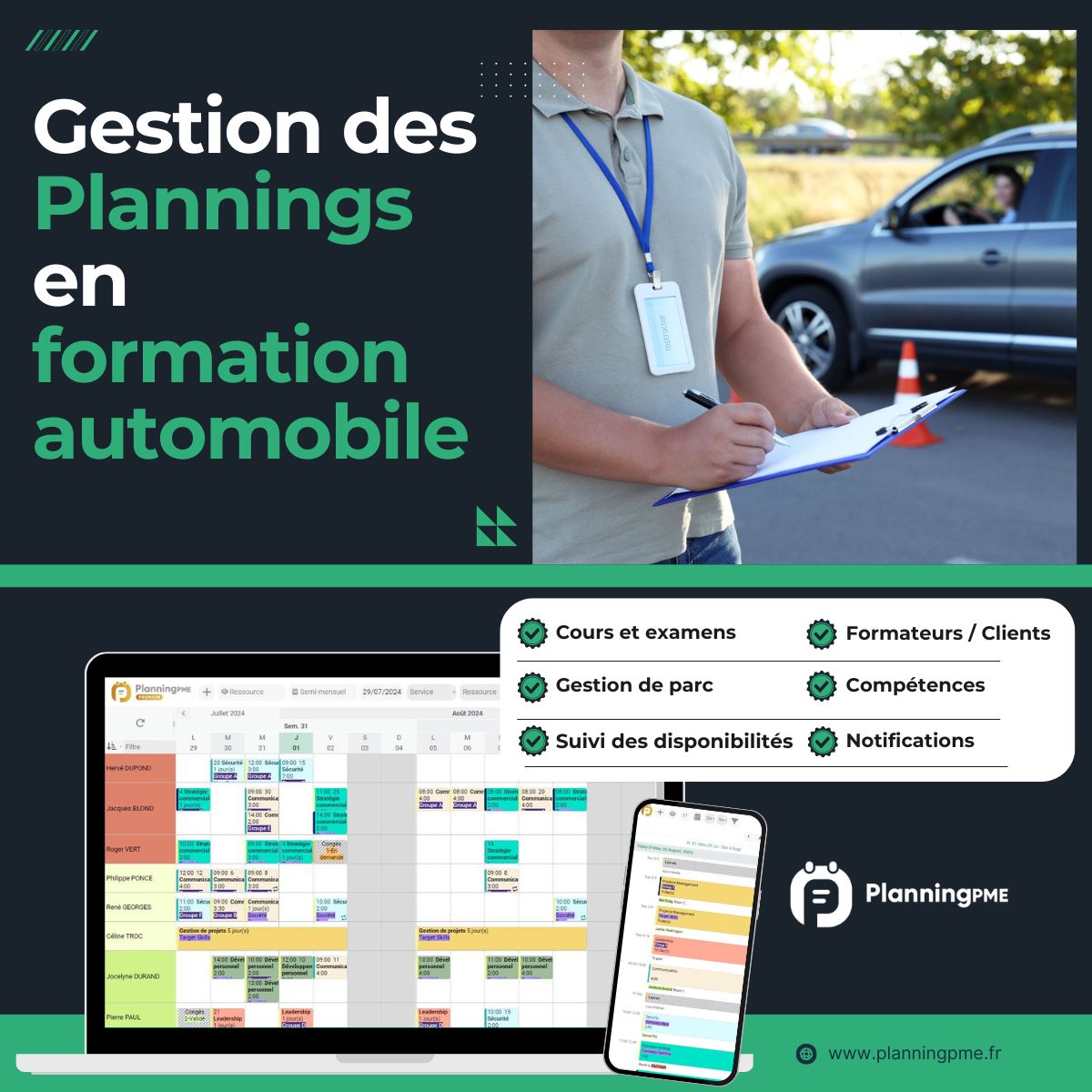 🚗💥 Gérer les formations auto sans caler ? C’est possible ! Entre véhicules, formateurs &amp; stagiaires, votre planning mérite mieux qu’un tableur.
👉 planningpme.fr/gestion-planni…

#FormationAutomobile #GestionPlanning #CentreDeFormation #AutomobilePr