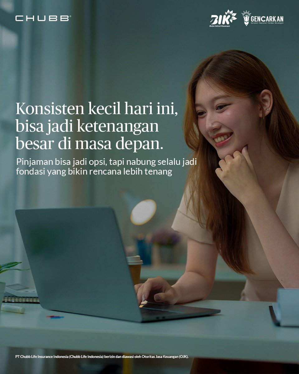 Chubb_ID's tweet image. Nabung itu bukan soal sisa, tapi langkah awal buat wujudkan mimpi 
Pilih tabungan sesuai tujuan, konsisten dengan jalani langkah simpel, dan jangan lupa tambahin proteksi biar makin tenang.

#TogetherWithYou
