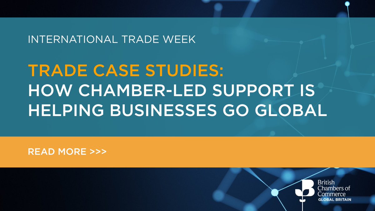 Our Chambers are helping businesses succeed – at home and across the world. 🌍

As we celebrate #InternationalTradeWeek, we’re proud to showcase how some of our regional Chambers of Commerce are empowering local businesses to expand into international markets. 

📈 These case