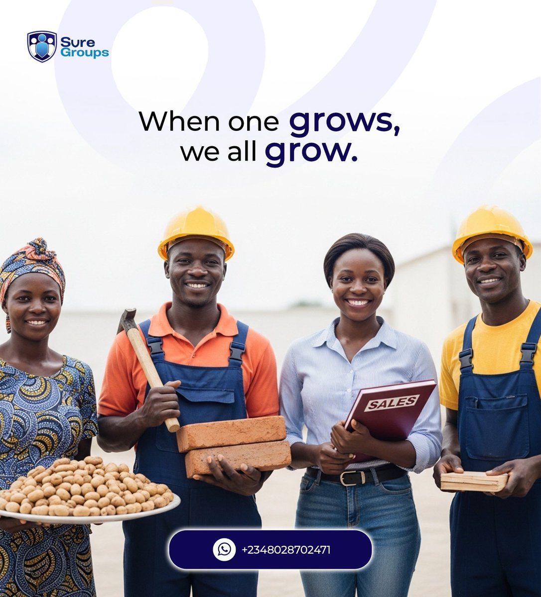 SureGroups_ai's tweet photo. Growth is better when it’s shared.

At SureGroups, we believe in empowering individuals, businesses, and communities to rise together. Because when one grows, we all grow.

#SureGroups #CommunityGrowth #Empowerment #SharedSuccess #EntrepreneurshipNigeria #SupportLocal https://t.co/fL3IdJIdxp