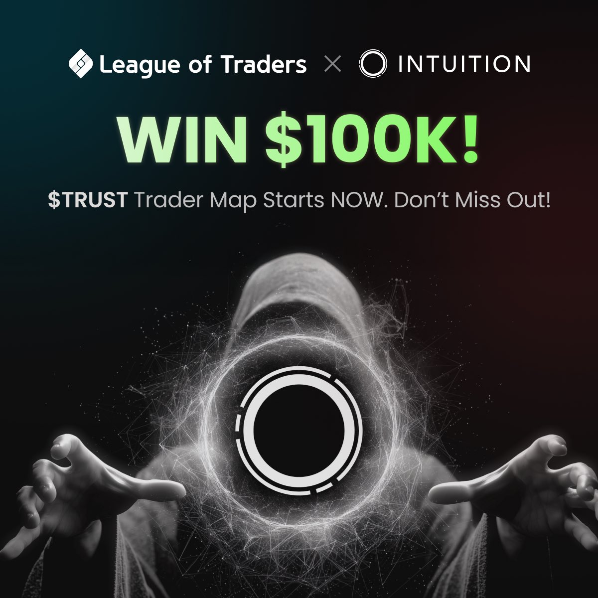 leagueoftraders's tweet image. How does a 100K prize pool sound?

@0xIntuition kicks off their TGE by joining us for an epic Trader Map competition with 100K USDC up for grabs!

Trade hard, climb the leaderboard, and grab your share of the rewards.

🔥 Full details here: leagueoftraders.io/announce/690af… $TRUST