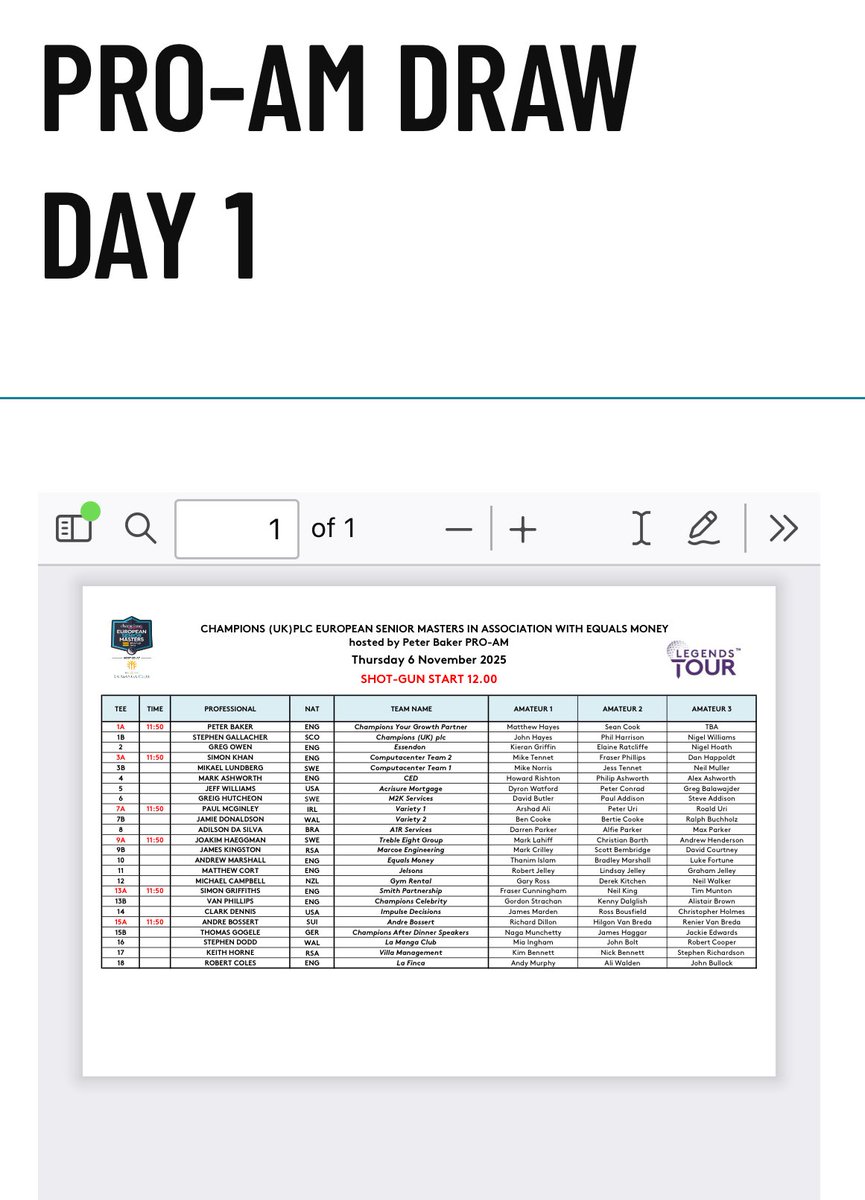 European Senior Masters ⛳️ tweet media