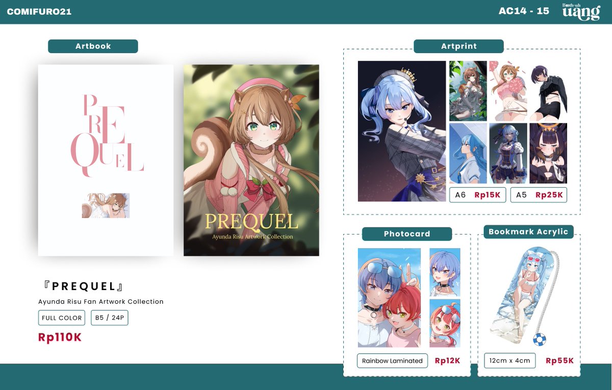 vhyrie_'s tweet image. 🩷 &amp;amp; 🔁 are super appreciated!

Hewwroo~! Here's my OTS catalogue for #CF21! :D
Mail orders will open after the event

📅 Both days!
📍 @BoothuhUang x @wargavirtual48 AC 14-15

Fandom:  Hololive, JKT48V, Gachiakuta
More details in the reply! 🌸
#comifuro21 #cf21catalogue