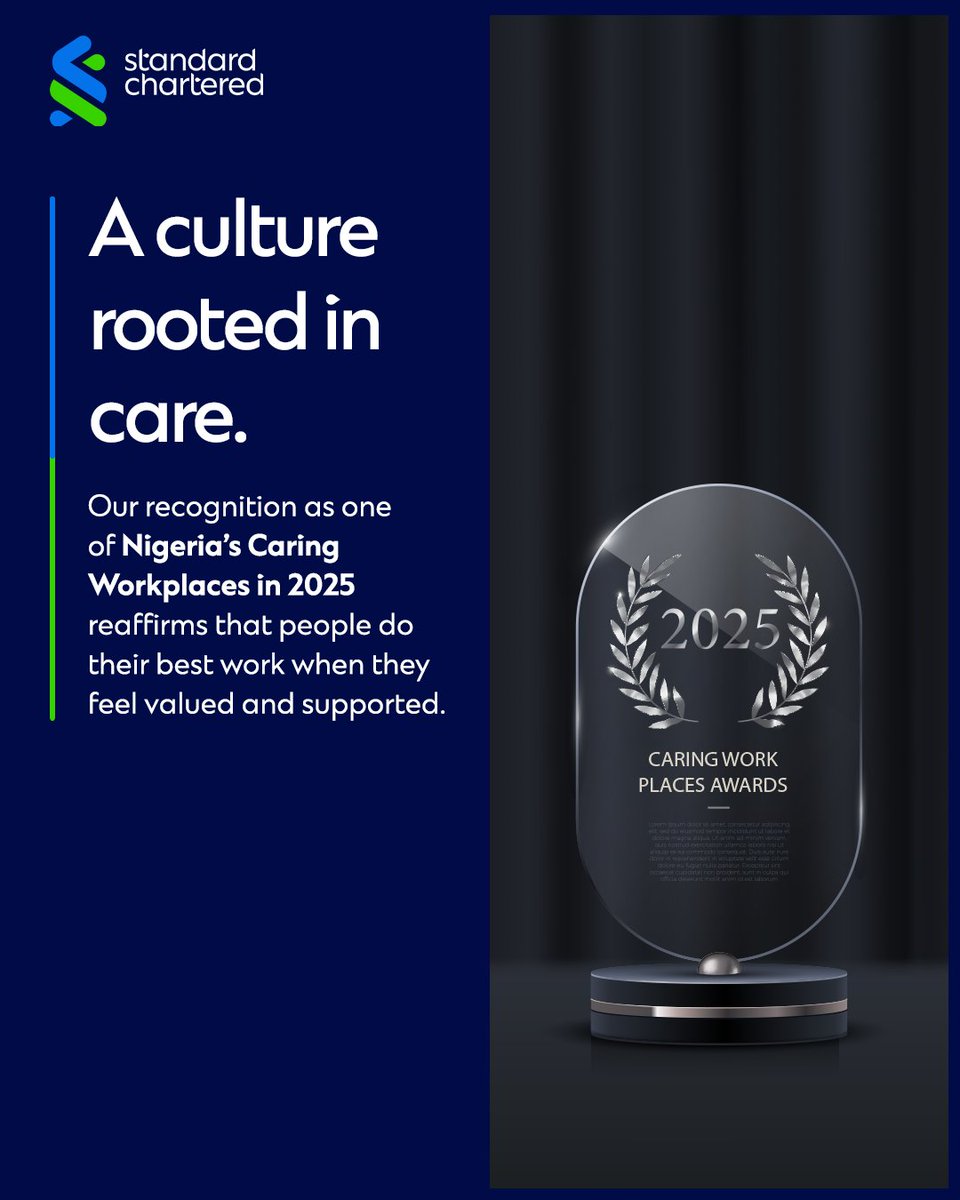 StanChartNG's tweet image. At Standard Chartered, care isn’t just part of our culture, it&apos;s the foundation.

#StanChartNG #SCares