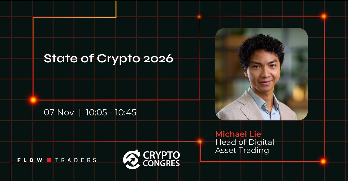 FlowTraders's tweet image. 🚀 This Friday, catch us at the 2025 @cryptocongress in Amsterdam!

Our Global Head of Digital Asset Trading, @michaellie_ joins Kim Schneider (Deloitte), Roy van Krimpen (OKX), along with moderator Raoul Esseboom, for a panel on digital assets, liquidity, and AI in trading.…