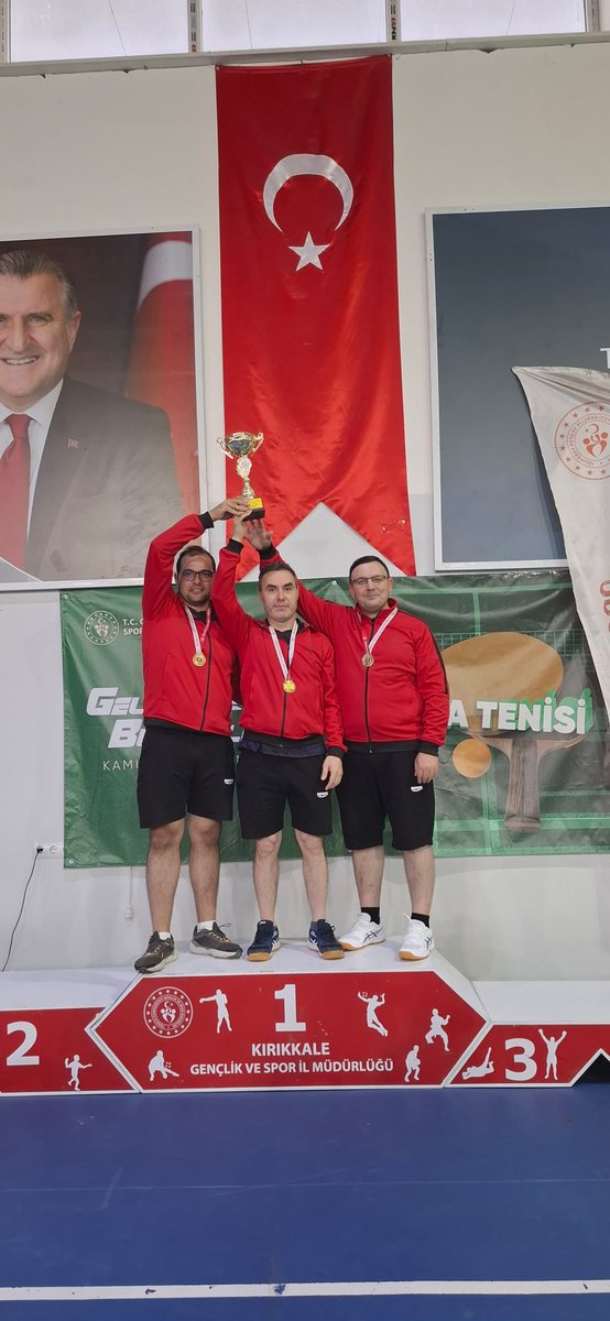 Aksaray_MEM's tweet photo. 🏓 Kamu Spor Oyunları kapsamında Kırıkkale’de düzenlenen İç Anadolu Bölge Müsabakalarına katılan öğretmenlerimizden oluşan Aksaray Erkek Masa Tenisi Takımımız, 17 takım arasından bölge birincisi oldu! 👏

Takımımız, Antalya’daki Türkiye Şampiyonasında ilimizi temsil edecek. 🇹🇷 https://t.co/OnzJZiqJaT