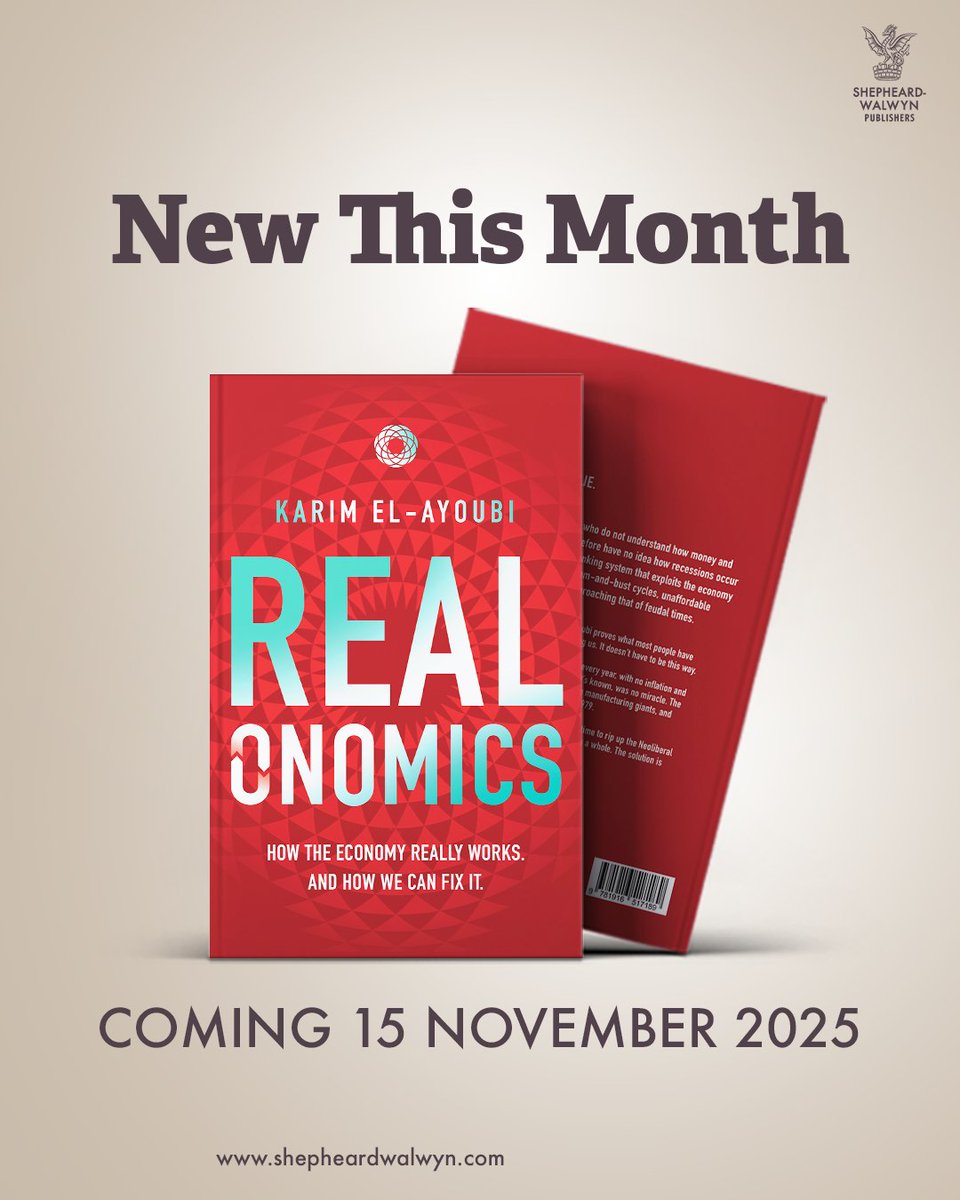 We're incredibly excited to share Karim El-Ayoubi's forthcoming title, officially launching on 15 November 2025 🎉 <a href="/RealonomicsBook/">Karim Ayoubi</a> 

Don't wait to dive into this must-read!

Pre-order here: shepheardwalwyn.com/product/realon…