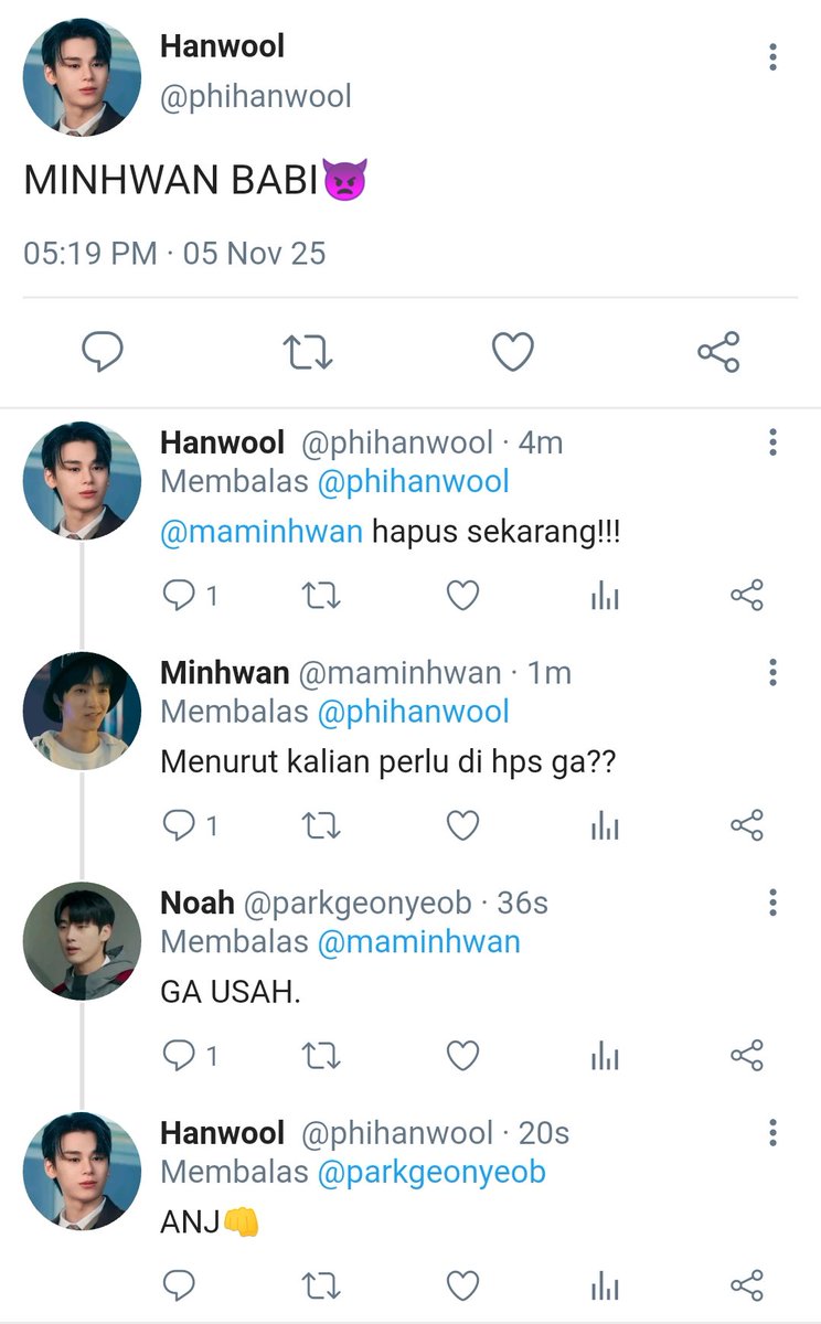 aciarubbies's tweet photo. –aib or cute? – one tweet edisi #geonwool
#aushipper #bxb #studygrup https://t.co/0iL960mGqz