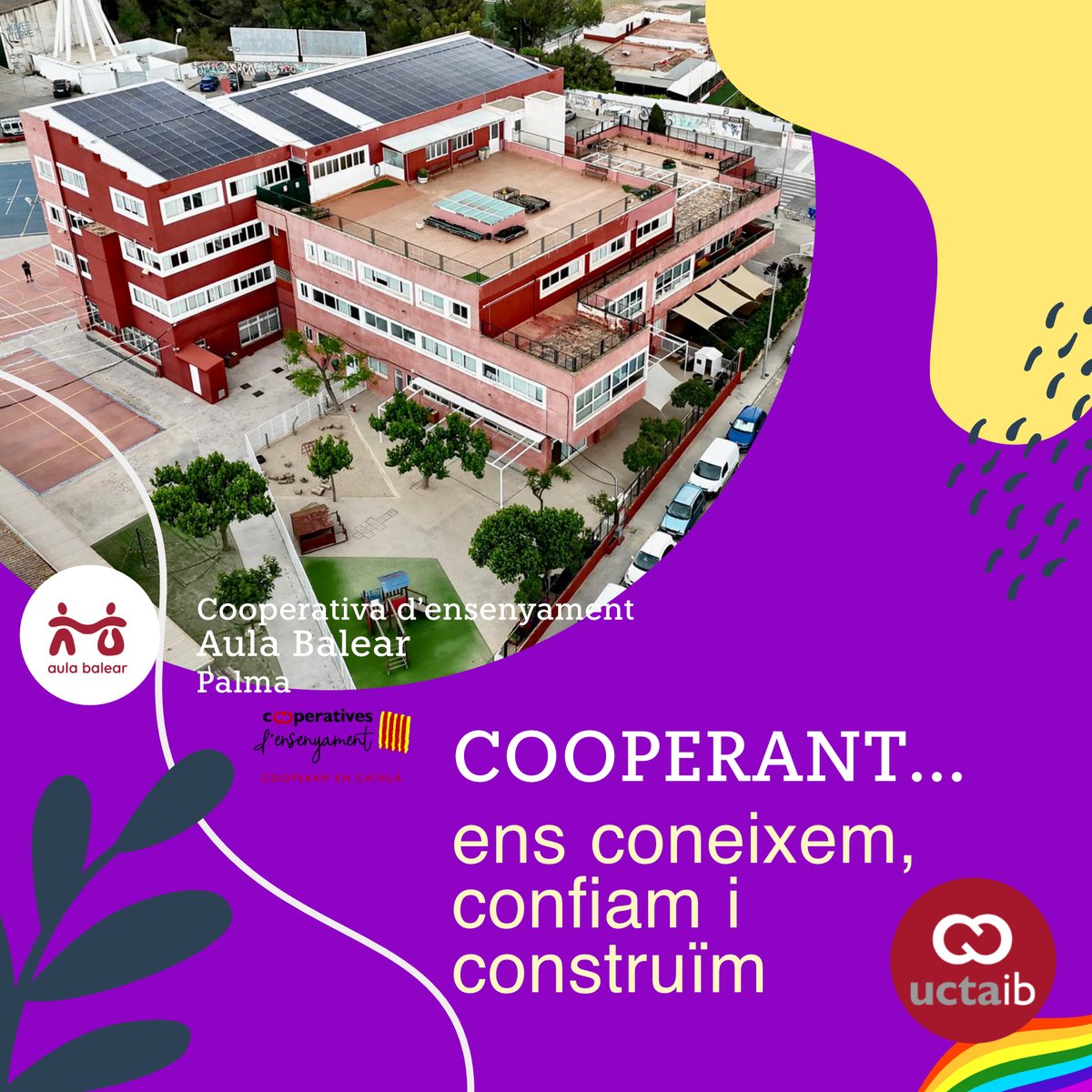 uctaib's tweet image. 💫 COOPERANT, ens coneixem, confiam i construïm.

Començam el projecte #Cooperant, on les escoles cooperatives compartim valors i experiències.

Avui la protagonista és @AulaBalear  una cooperativa educativa que creix des de la confiança i el treball en equip.

#SomCooperatives