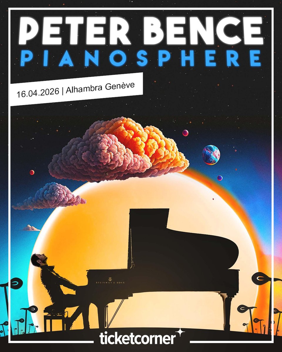 ticketcorner_R's tweet image. 🎹 Le pianiste virtuose #PeterBence reviendra à l’Alahambra de Genève le 16 avril 2026 avec un tout nouveau spectacle ou il fera fusionner le classique et la pop ⚡!
Infos et 🎟️: brnw.ch/21wXdCm ⬅️ #Ticketcorner