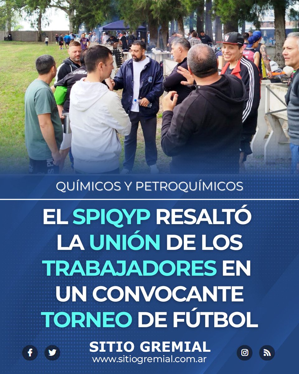 🗞 𝗘𝗹 𝗦𝗣𝗜𝗤𝗬𝗣 𝗿𝗲𝘀𝗮𝗹𝘁𝗼́ 𝗹𝗮 𝘂𝗻𝗶𝗼́𝗻 𝗱𝗲 𝗹𝗼𝘀 𝘁𝗿𝗮𝗯𝗮𝗷𝗮𝗱𝗼𝗿𝗲𝘀 𝗲𝗻 𝘂𝗻 𝗰𝗼𝗻𝘃𝗼𝗰𝗮𝗻𝘁𝗲 𝘁𝗼𝗿𝗻𝗲𝗼 𝗱𝗲 𝗳𝘂́𝘁𝗯𝗼𝗹 - 𝗦𝗜𝗧𝗜𝗢 𝗚𝗥𝗘𝗠𝗜𝗔𝗟
.
▶ sitiogremial.com.ar/nota/36712/el-… 
.
<a href="/spiqyp_org_ar/">spiqyp.org.ar</a> 
.